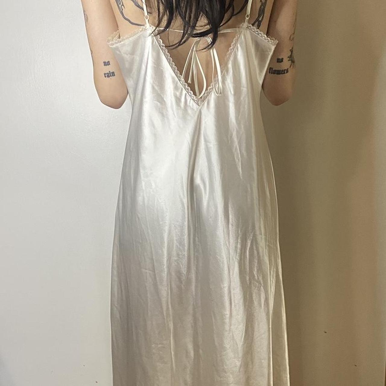 Gorgeous ‘Valerie Stevens’ Cream Silk Nightgown with... - Depop