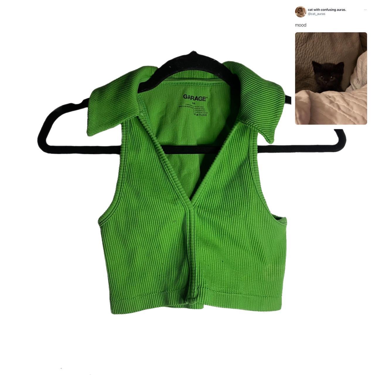 Product Image 1 - Bright Green Collared Tank Top