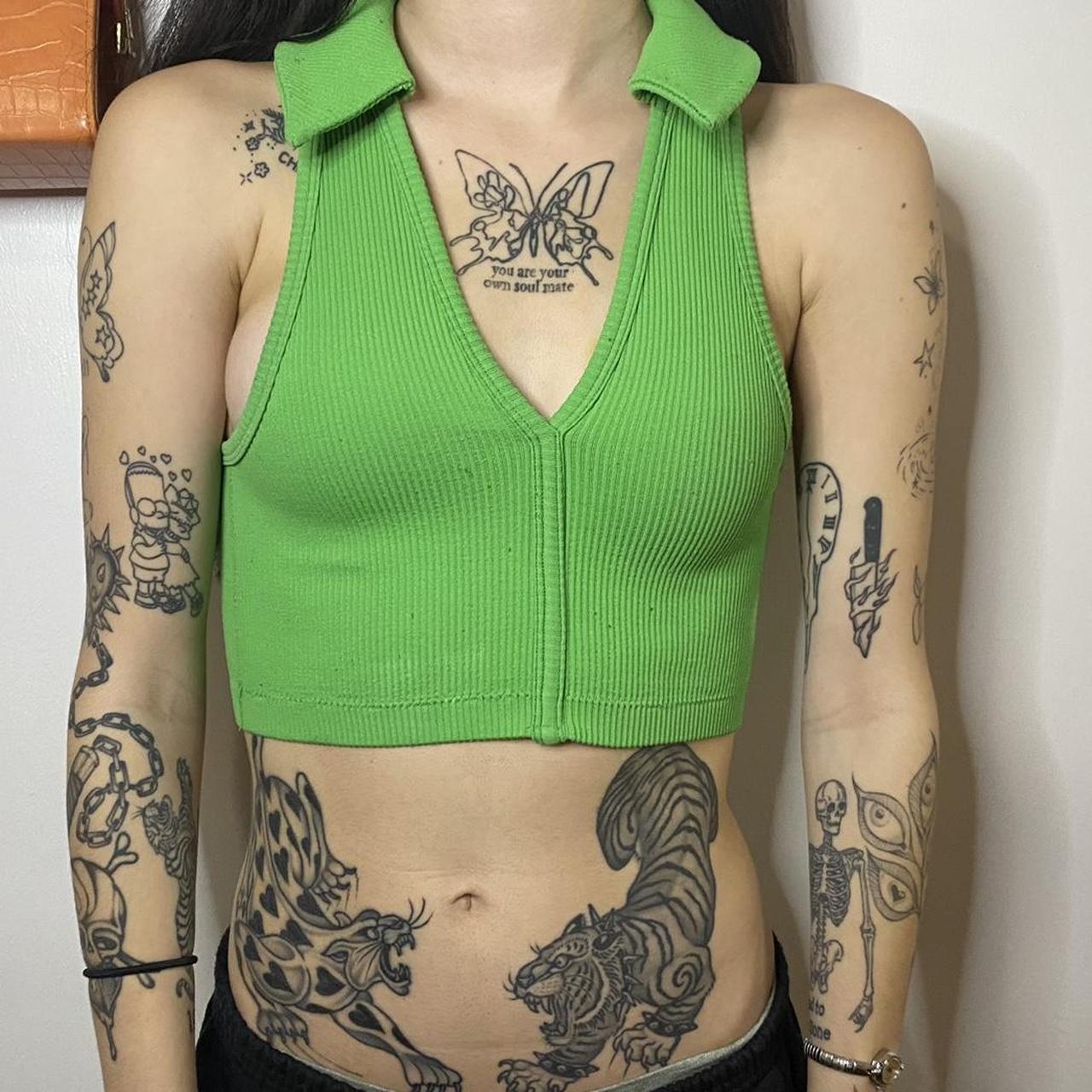 Product Image 2 - Bright Green Collared Tank Top