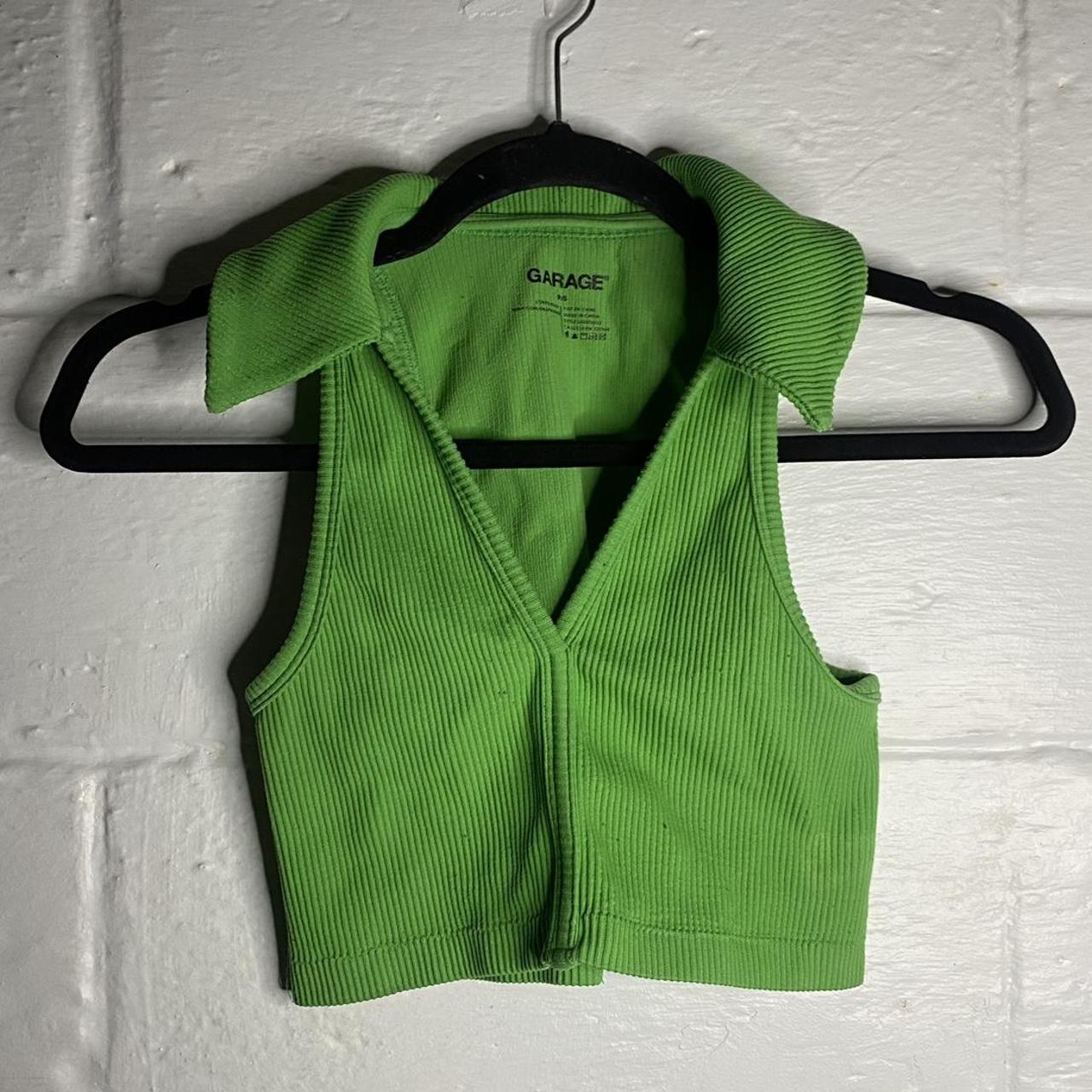 Product Image 4 - Bright Green Collared Tank Top
