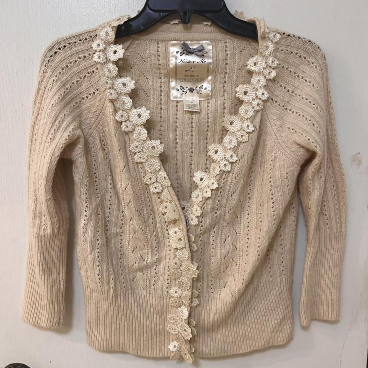 Product Image 1 - beautiful floral pointille cardigan! something