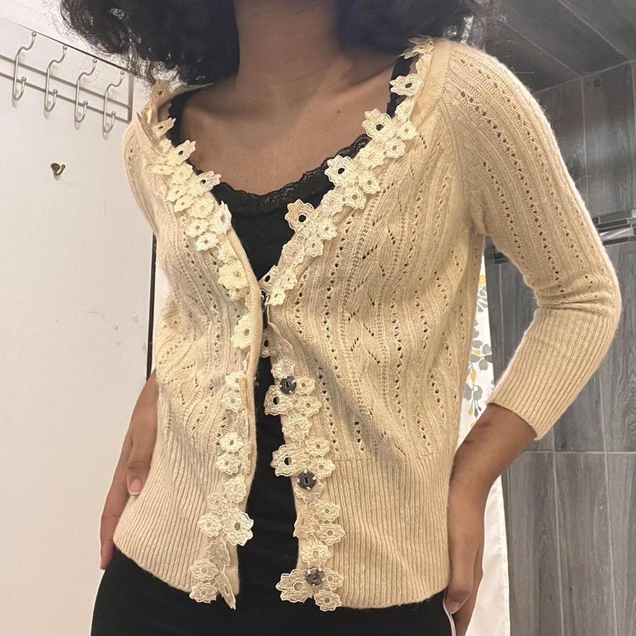 Product Image 3 - beautiful floral pointille cardigan! something