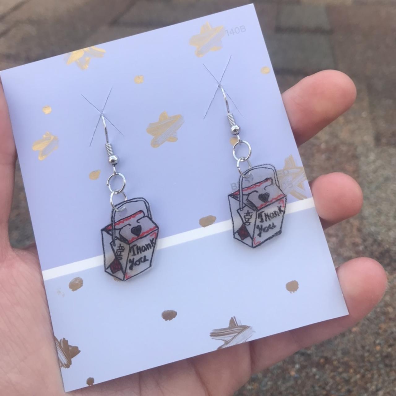 uno reverse card shrinky dink earrings 💗 • - Depop