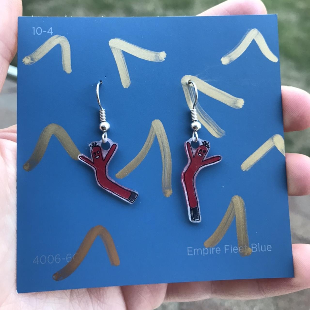 uno reverse card shrinky dink earrings 💗 • - Depop