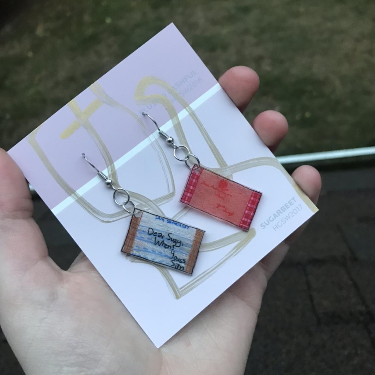 red uno reverse card earrings - Depop