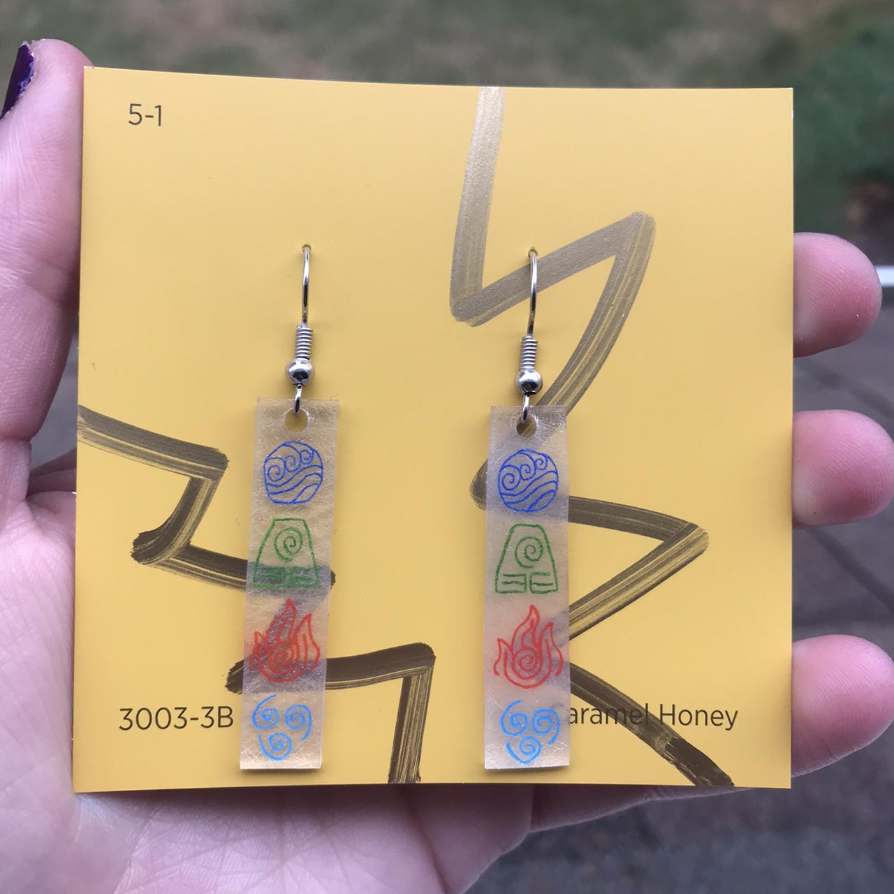 uno reverse card shrinky dink earrings 💗 • - Depop