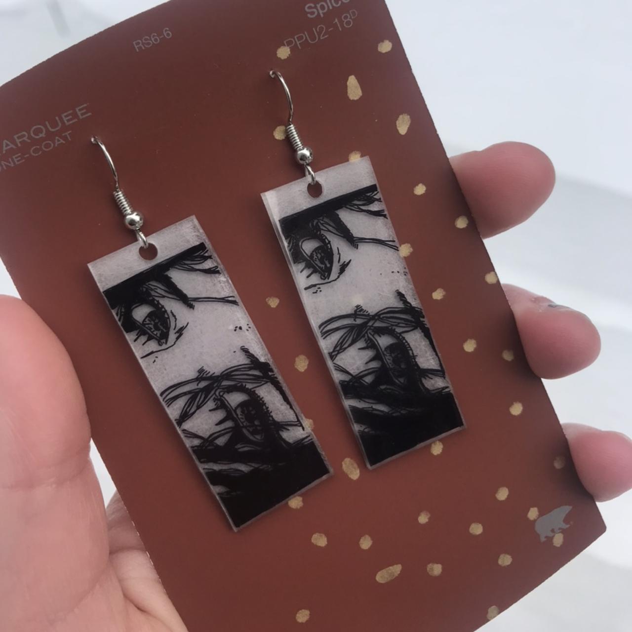 red uno reverse card earrings - Depop