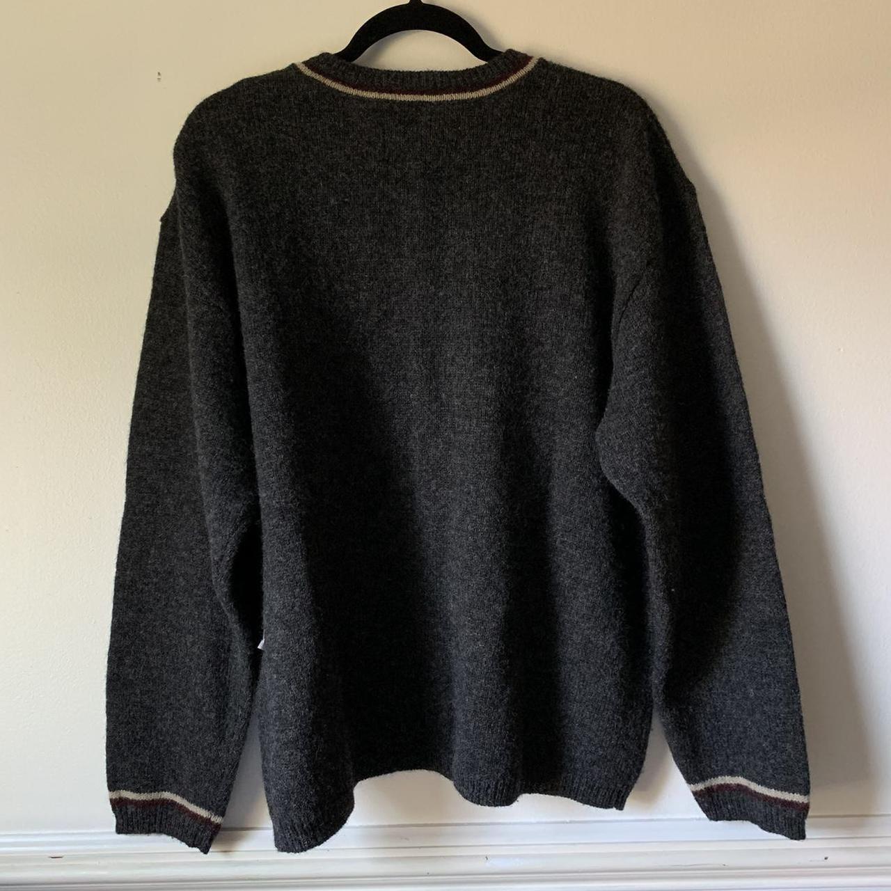 Vintage 90s dark gray Abercrombie and Fitch wool... - Depop