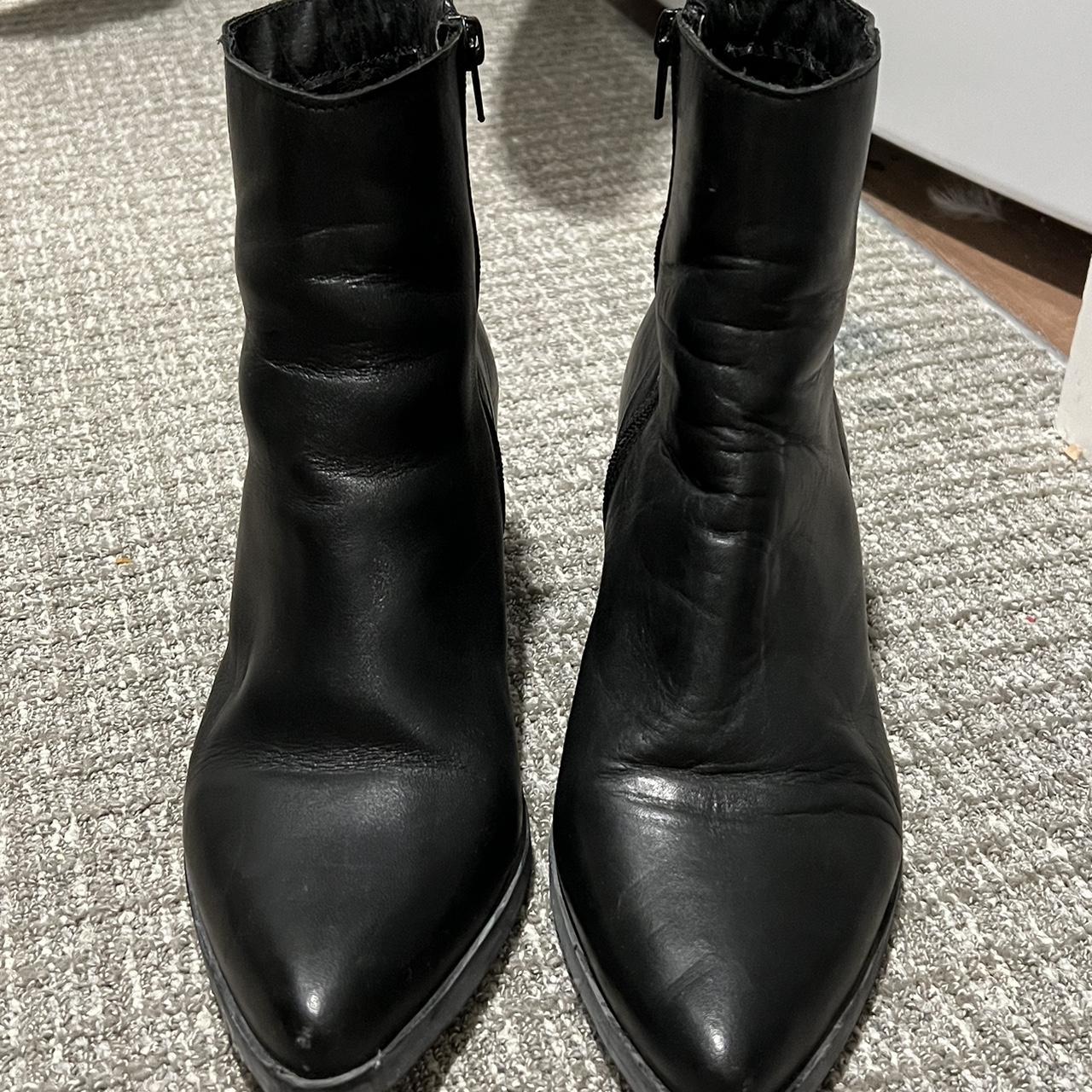 Warehouse Women's Black Boots | Depop