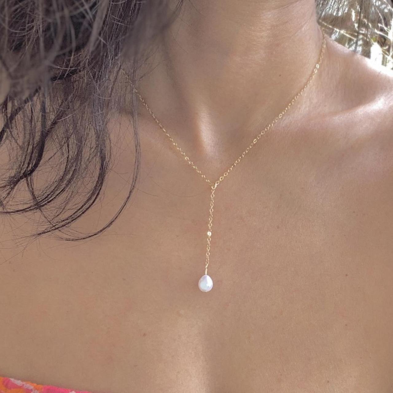 Product Image 4 - White Pearl Lariat Y Necklace