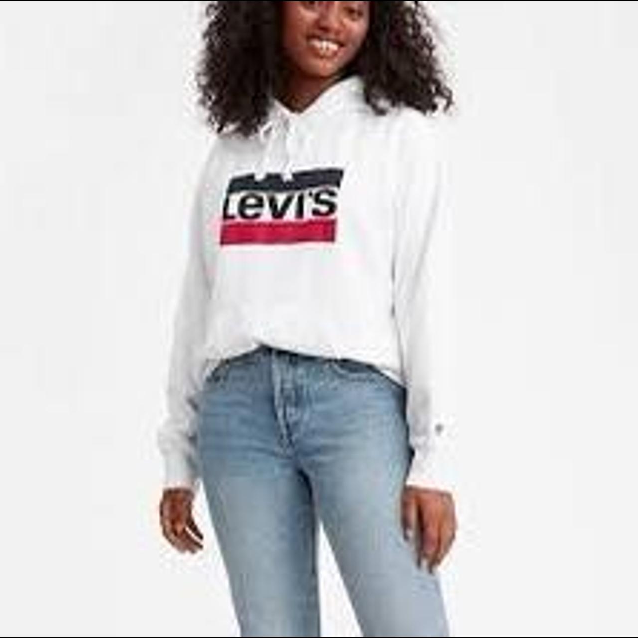 Levis hoodie red white blue best sale