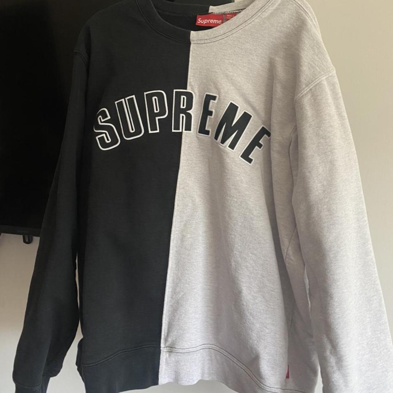 split color crewneck