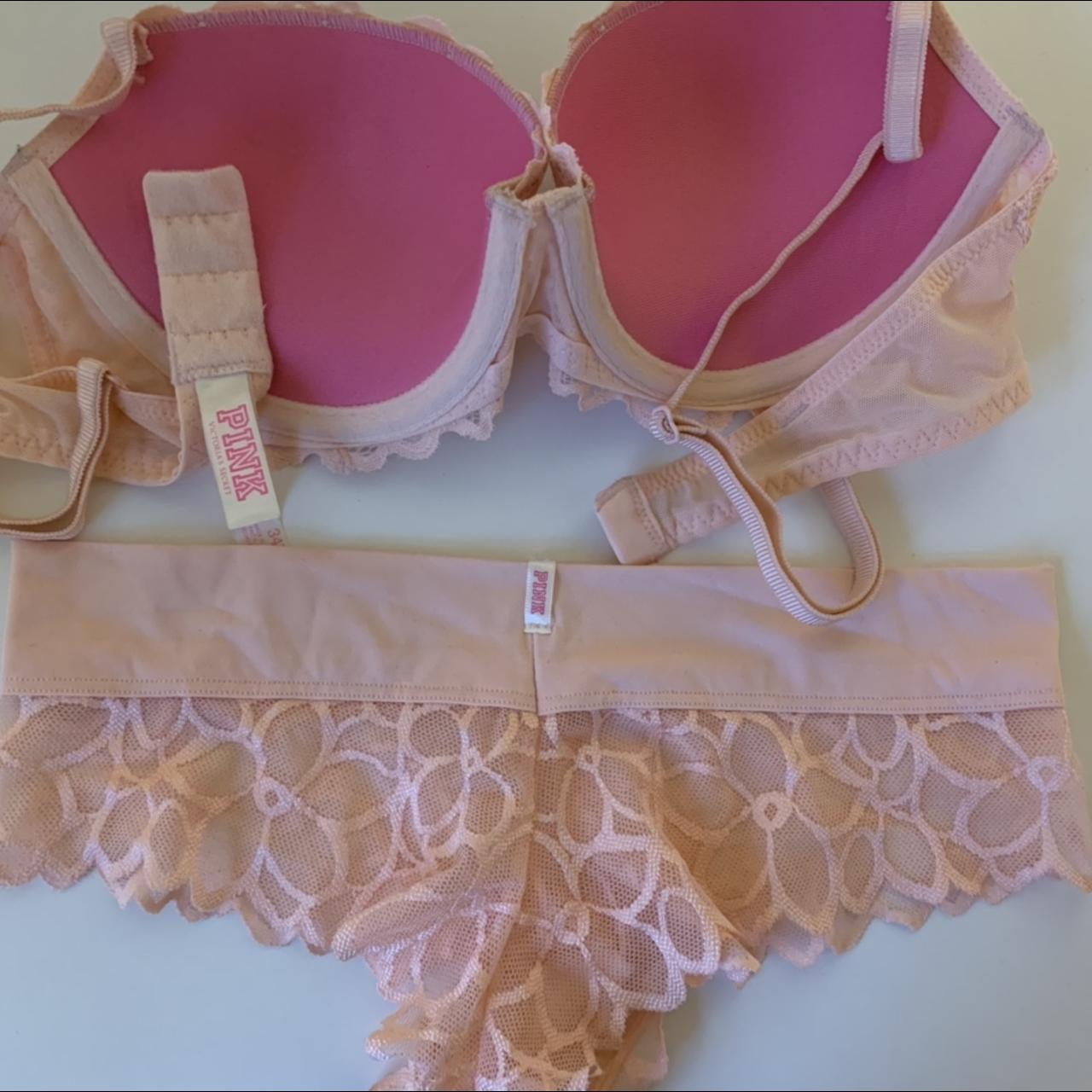 Victorias Secret Pink Bra And Knickers Underwear Depop 6152