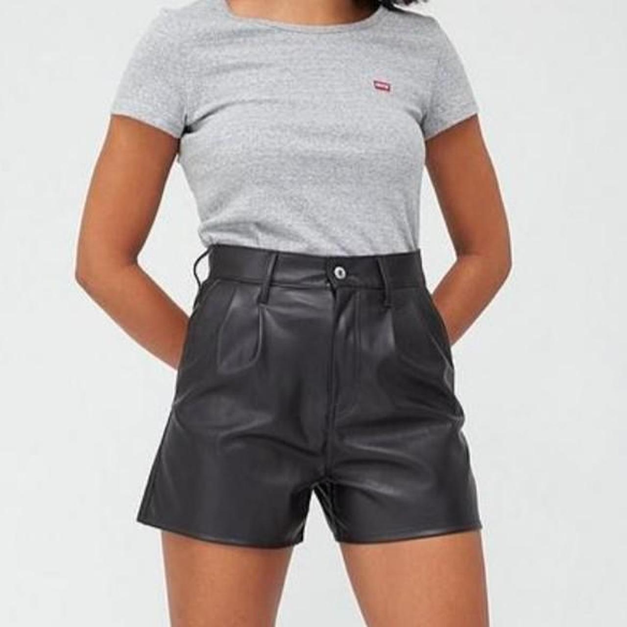 levis leather shorts