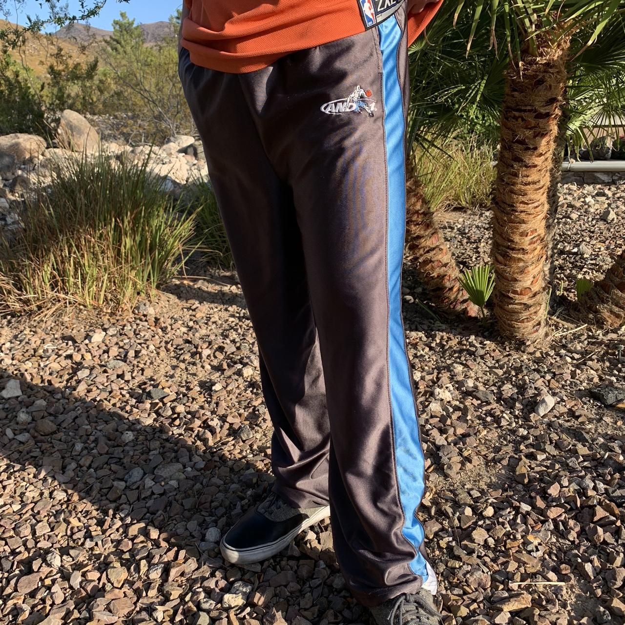 Y2K AND1 Basketball Sweatpants🏀 Shiny grey and blue... Depop