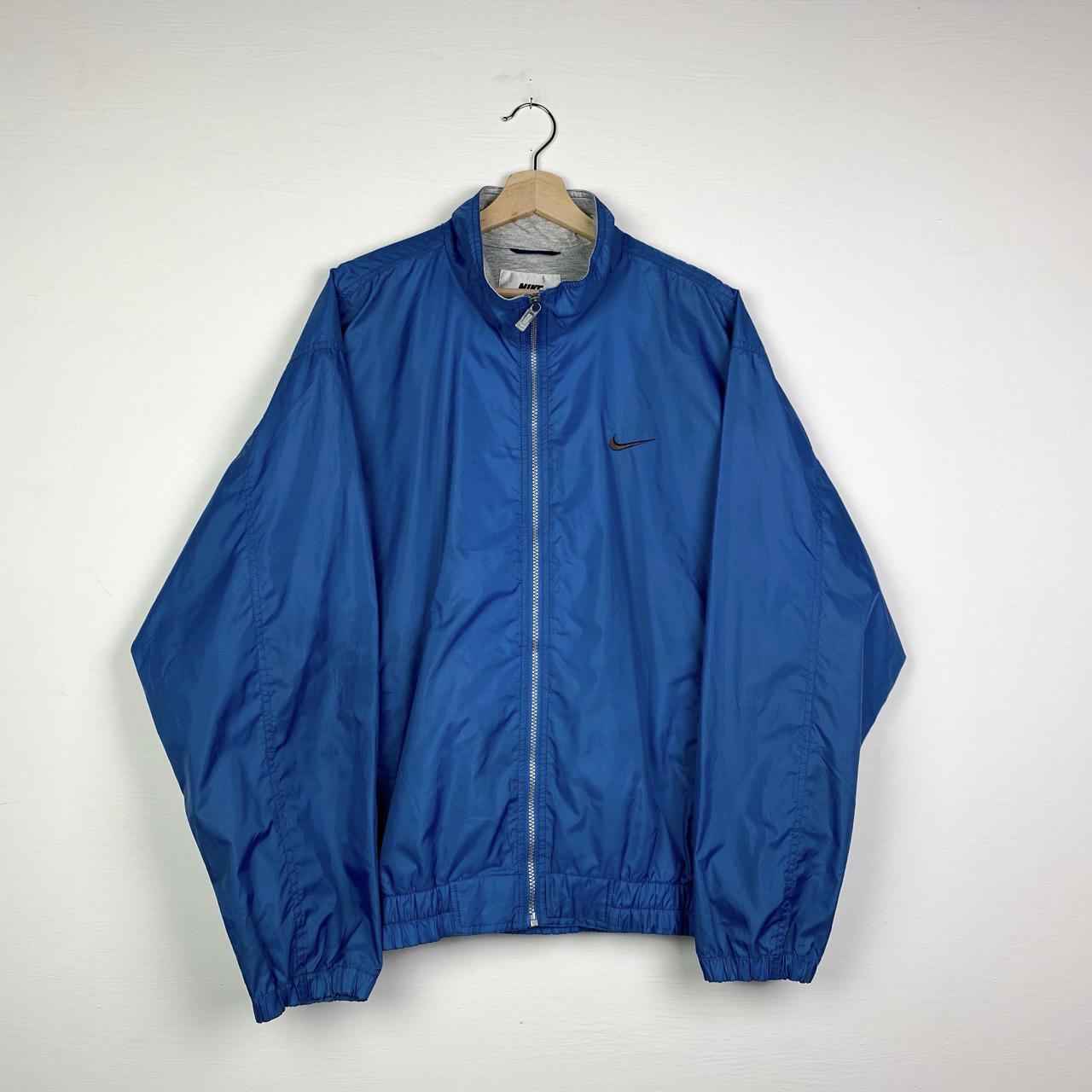 Vintage Nike Blue Track Jacket Gherkins... - Depop