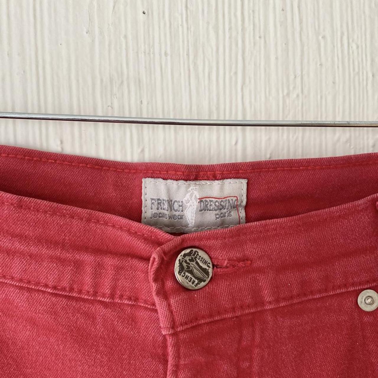 bright red vintage jeans these amazing mom jeans... - Depop