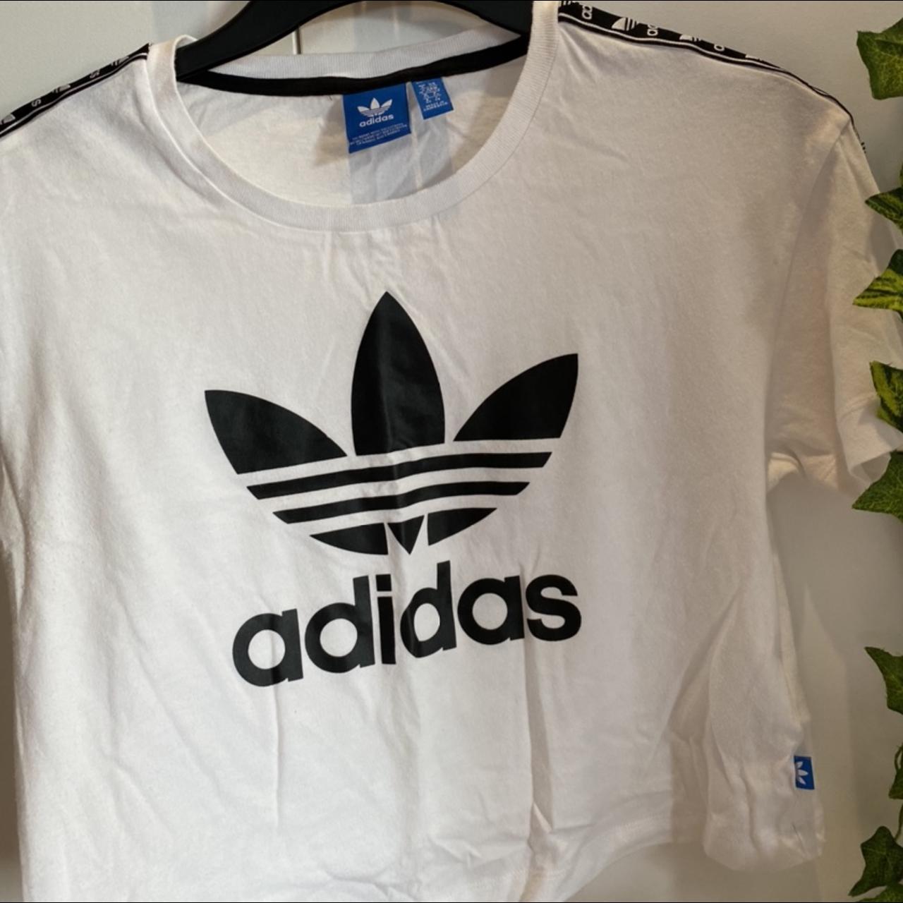 Cropped Adidas T-shirt #adidas #nike #croppedtop... - Depop