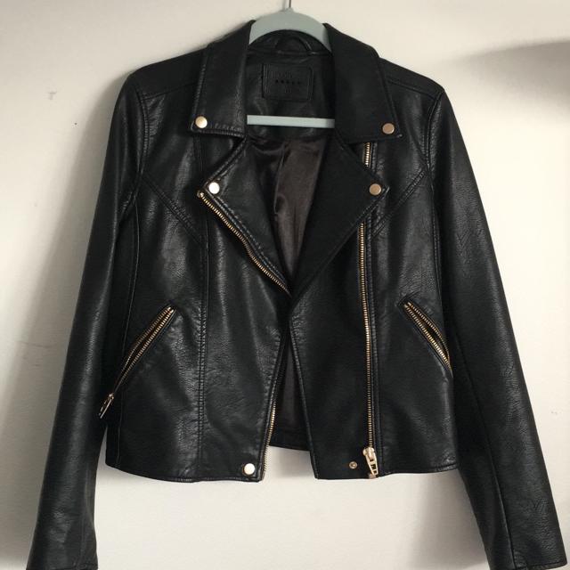 Blank NYC Embroidered and Studded Leather Jacket - - Depop