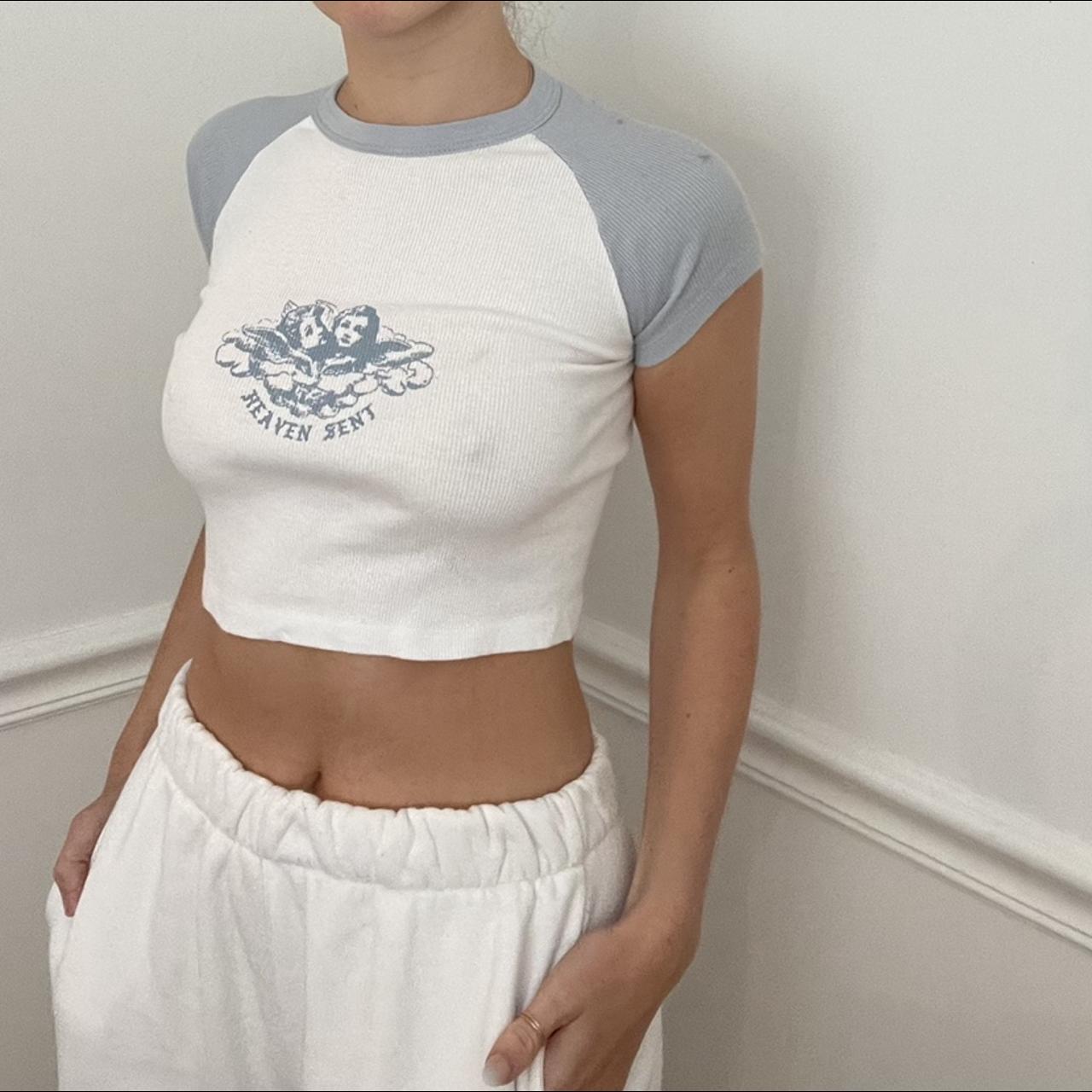 Brandy Melville crop tee Heaven sent angel. One size