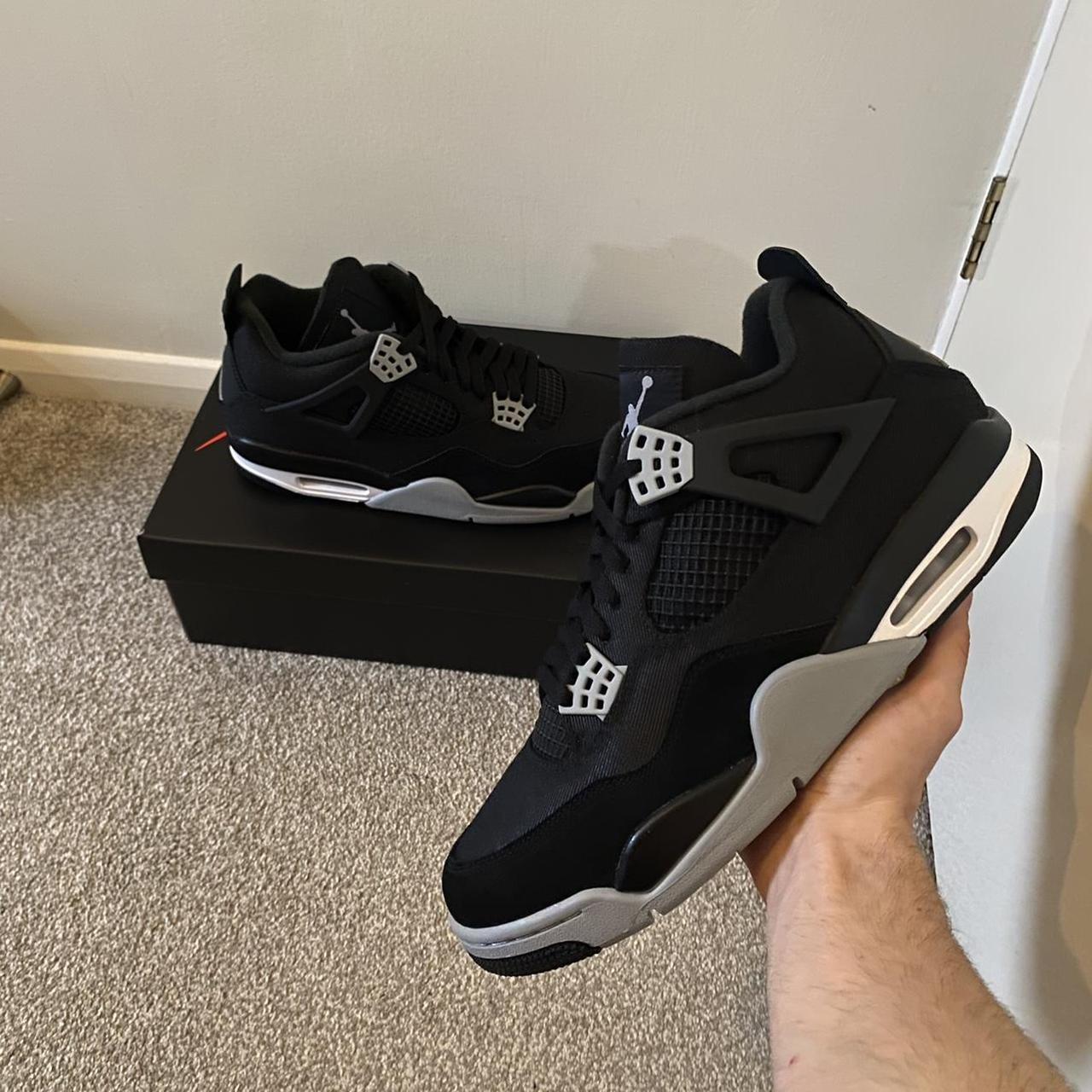 mens black jordan retro 4
