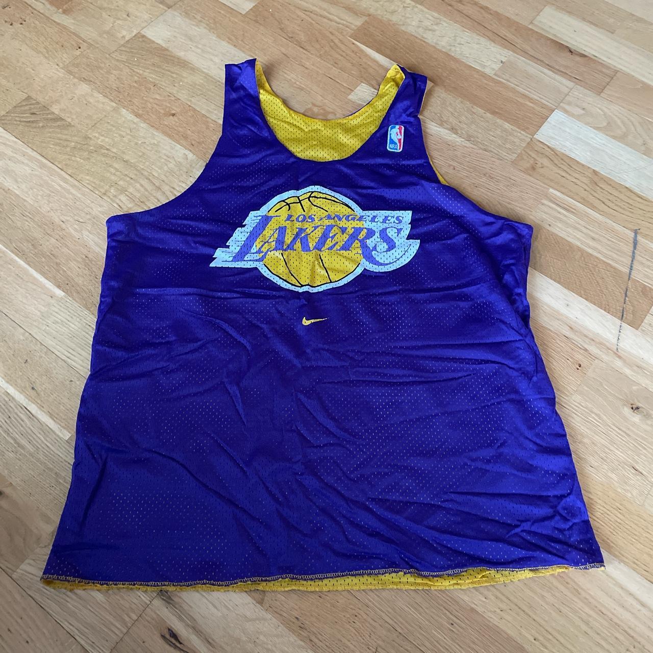 Vintage Nike Lakers reversible practice jersey.  - Depop