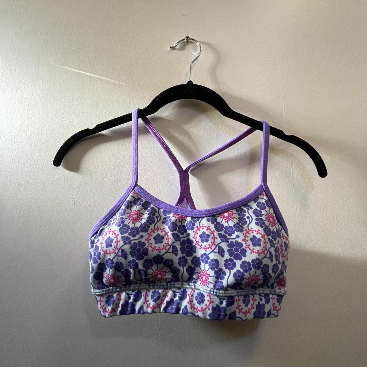 lululemon sports bra w removable padding lilac w - Depop