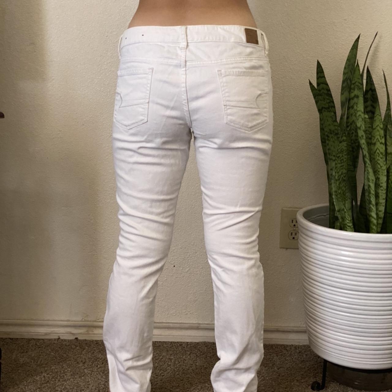 Size 10 white American Eagle jeans. Decently worn,... Depop