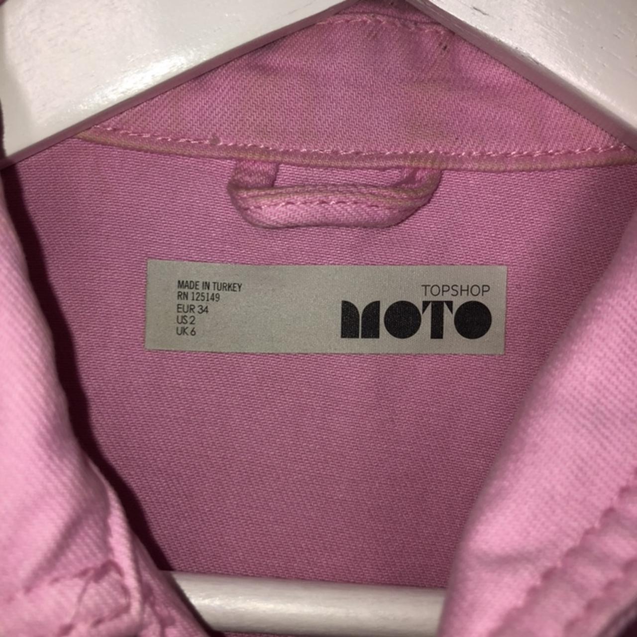 Topshop bubblegum pink hot sale denim jacket