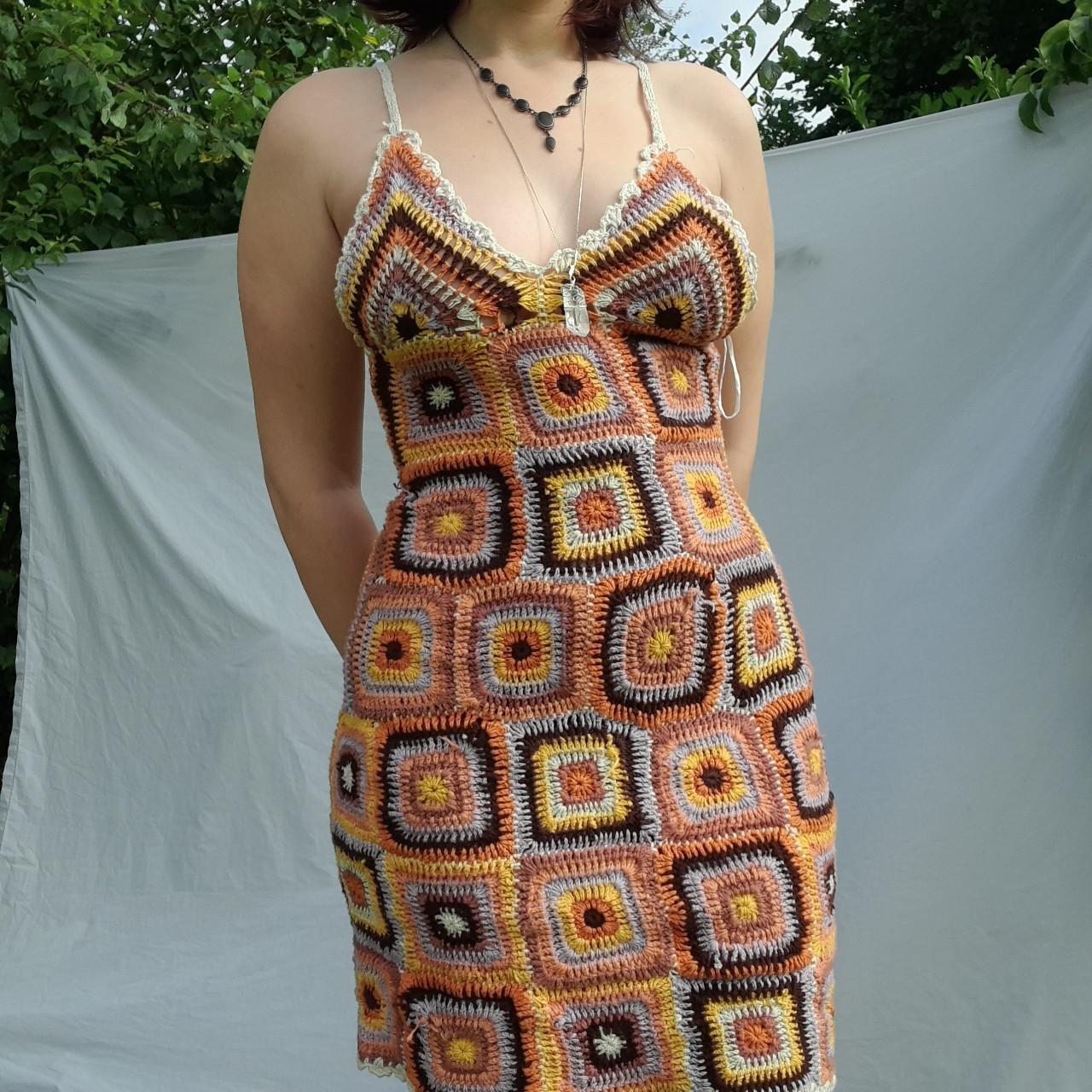 crochet patchwork dress