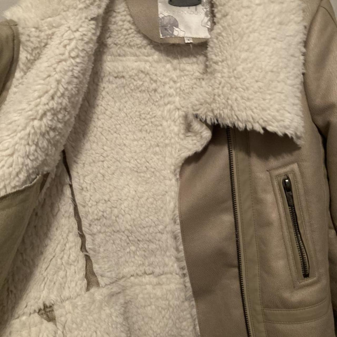 faux fur lined jacket from Debenhams. Worn... Depop