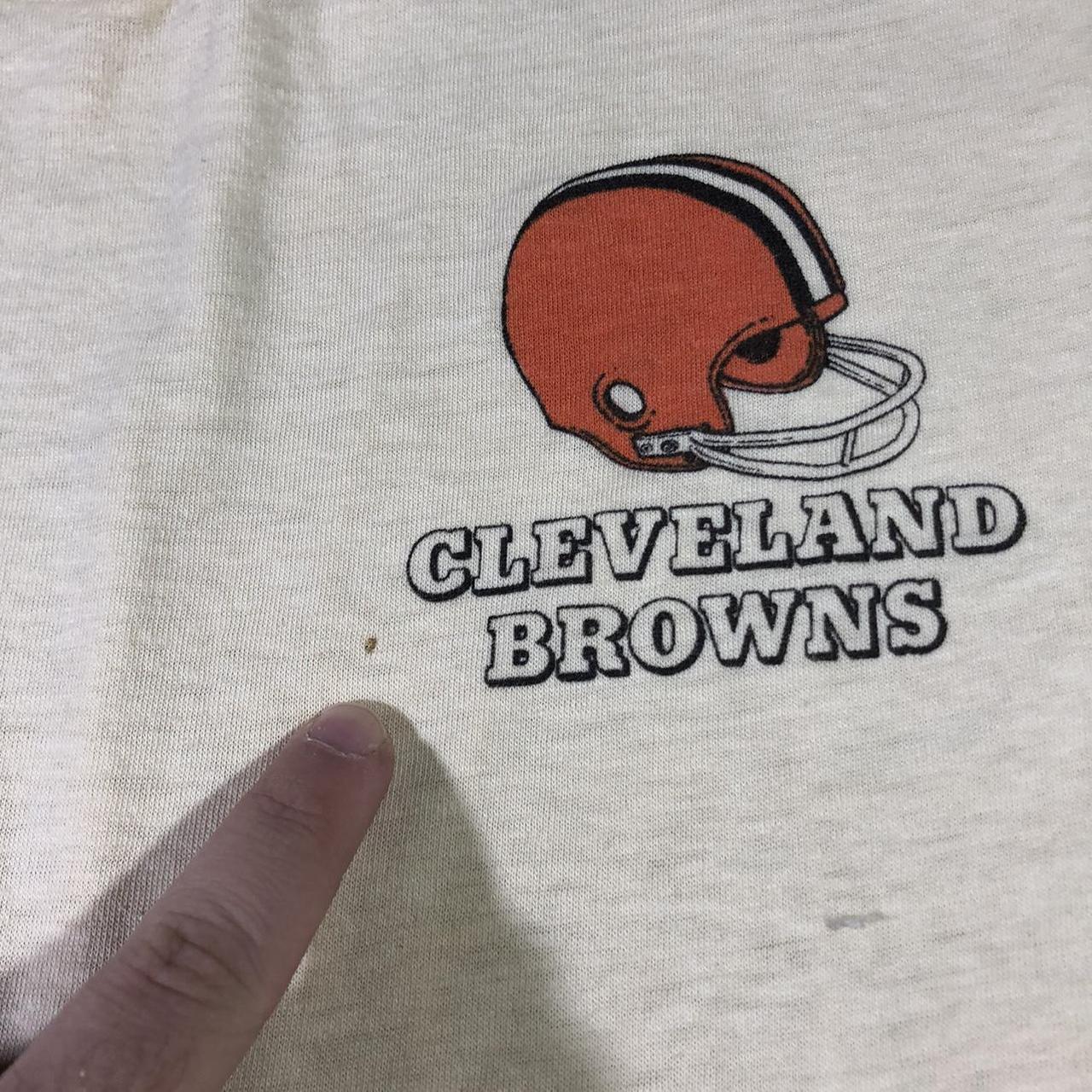 Vintage 80s Cleveland Browns NFL satin varsity - Depop