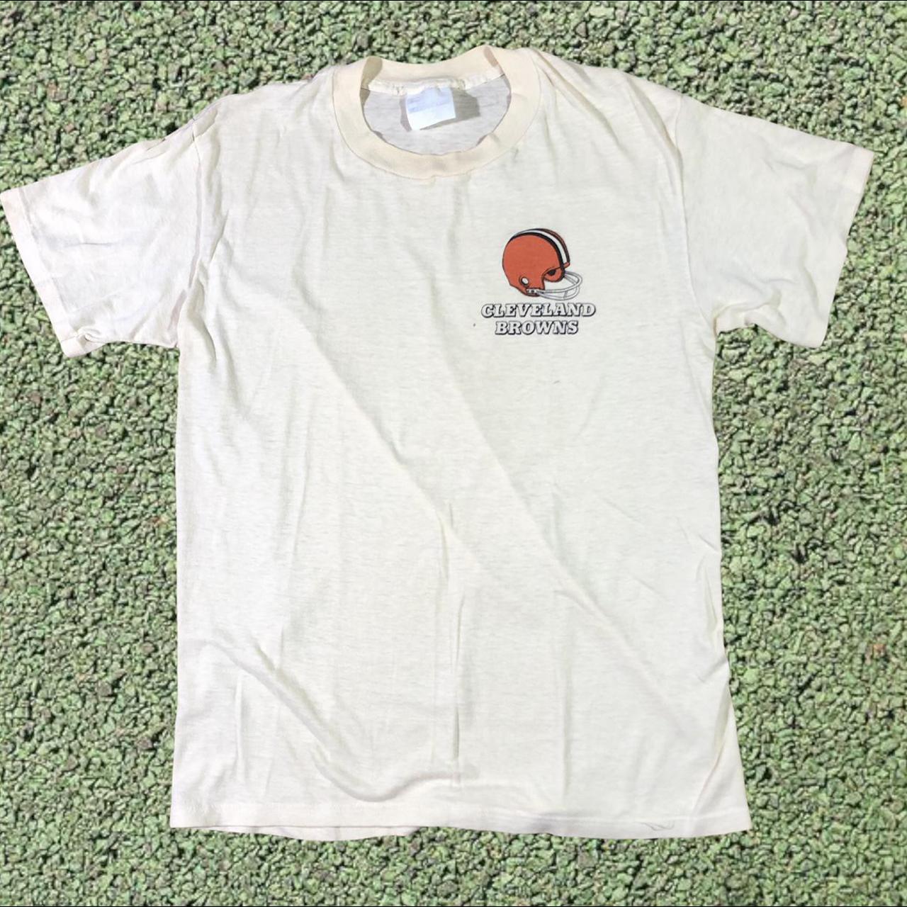 Vintage 80s NFL Cleveland Browns T-Shirt. Single - Depop