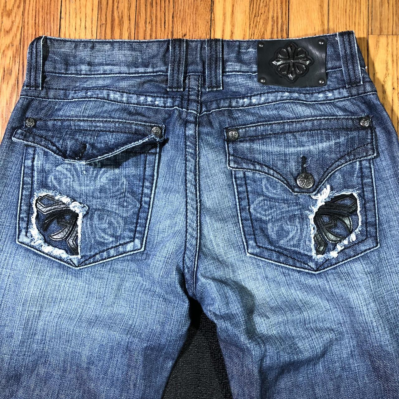 Y2K Affliction Cooper Relaxed Fit Bootcut Cross... - Depop