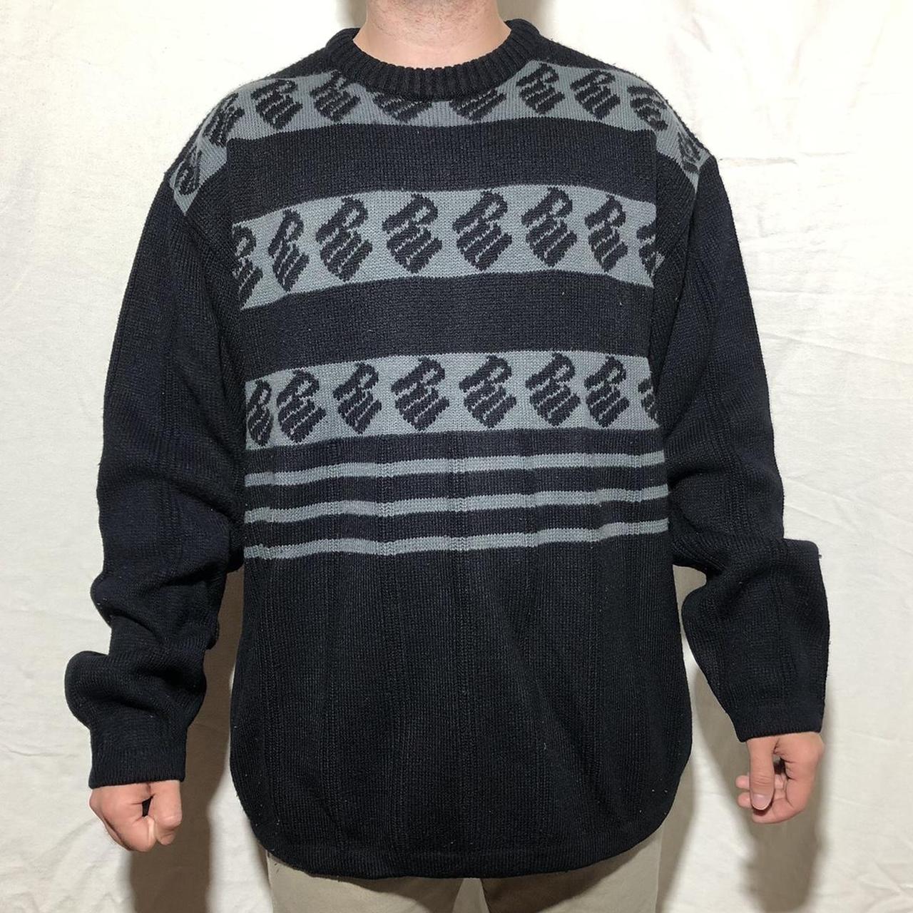 Y2K Rocawear Logo Striped Knit Sweater. , There is...