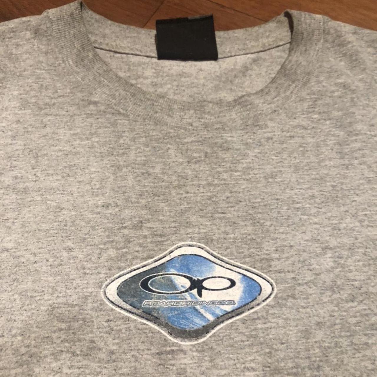 Ocean Pacific Men's Grey and Blue T-shirt