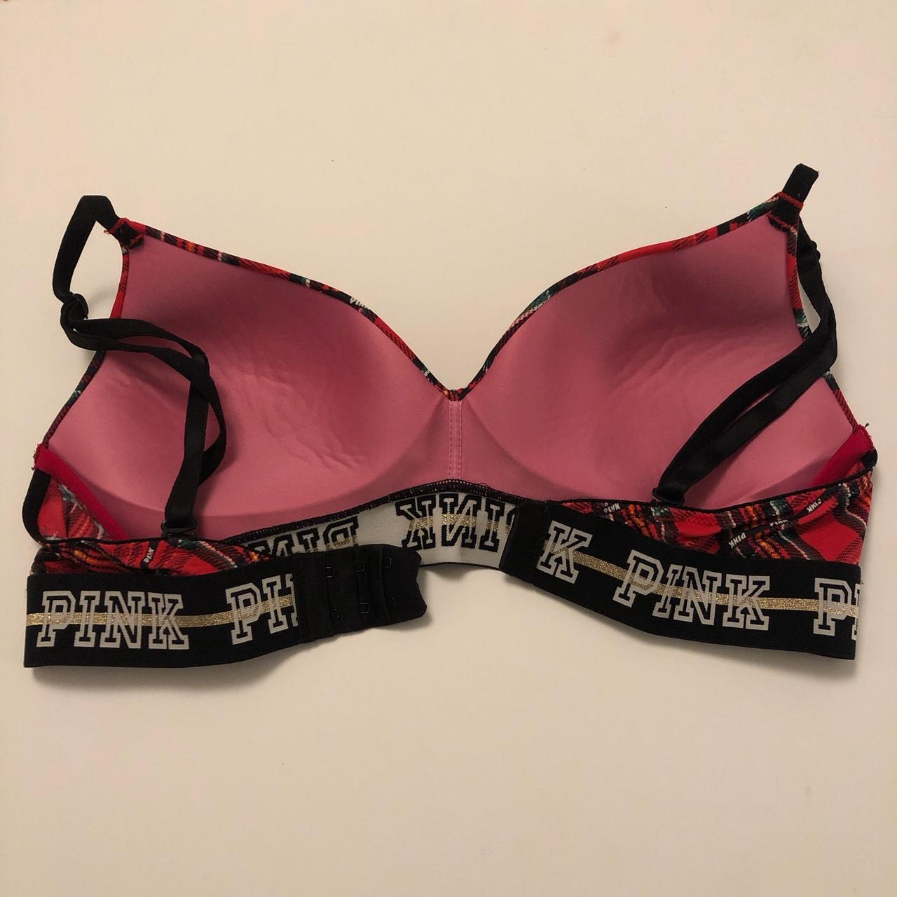 red and green plaid bra, size 36b with adjustable - Depop