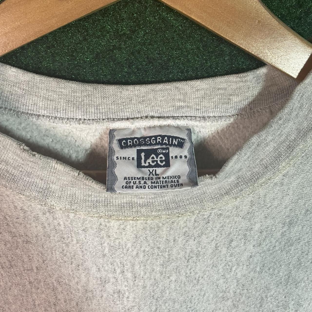 Lee Men's Grey and Navy Sweatshirt | Depop