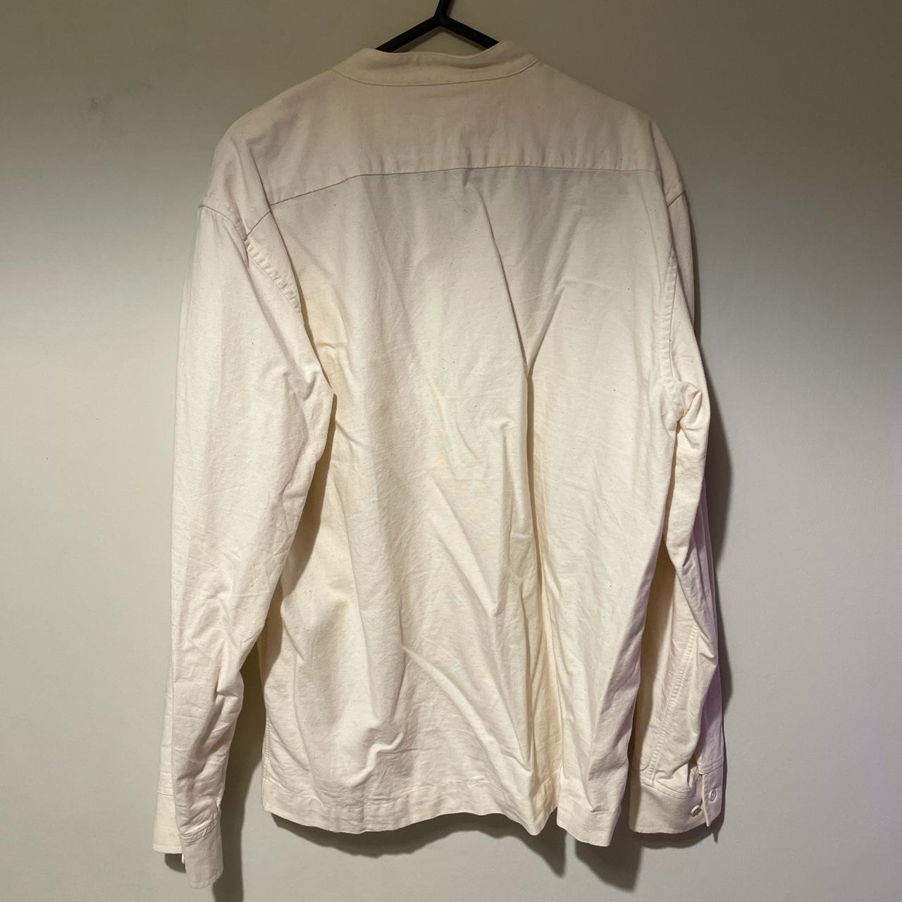 Muji mandarin collar shirt Size M fits S - Depop