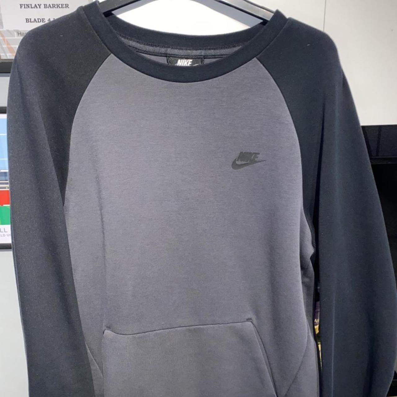 black tech fleece jumper