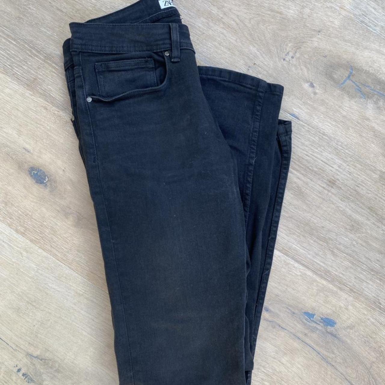 zara washed black jeans