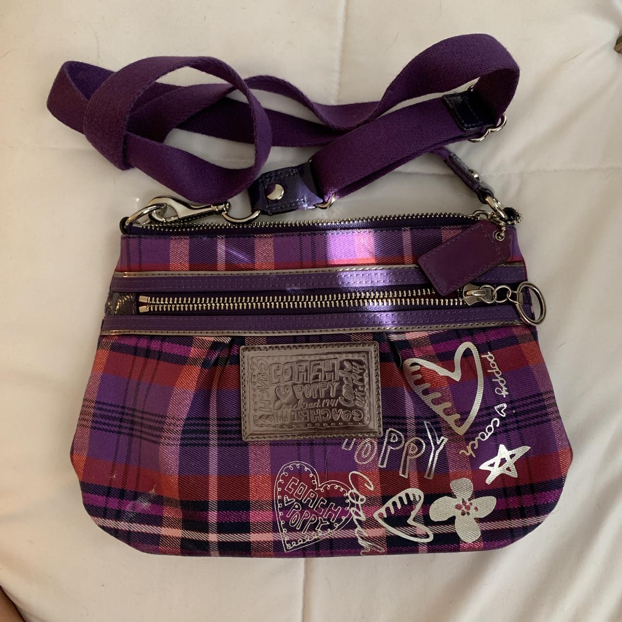 Buy the AUTHENTICATED Coach Purple Patent Leather Crossbody Bag |  GoodwillFinds