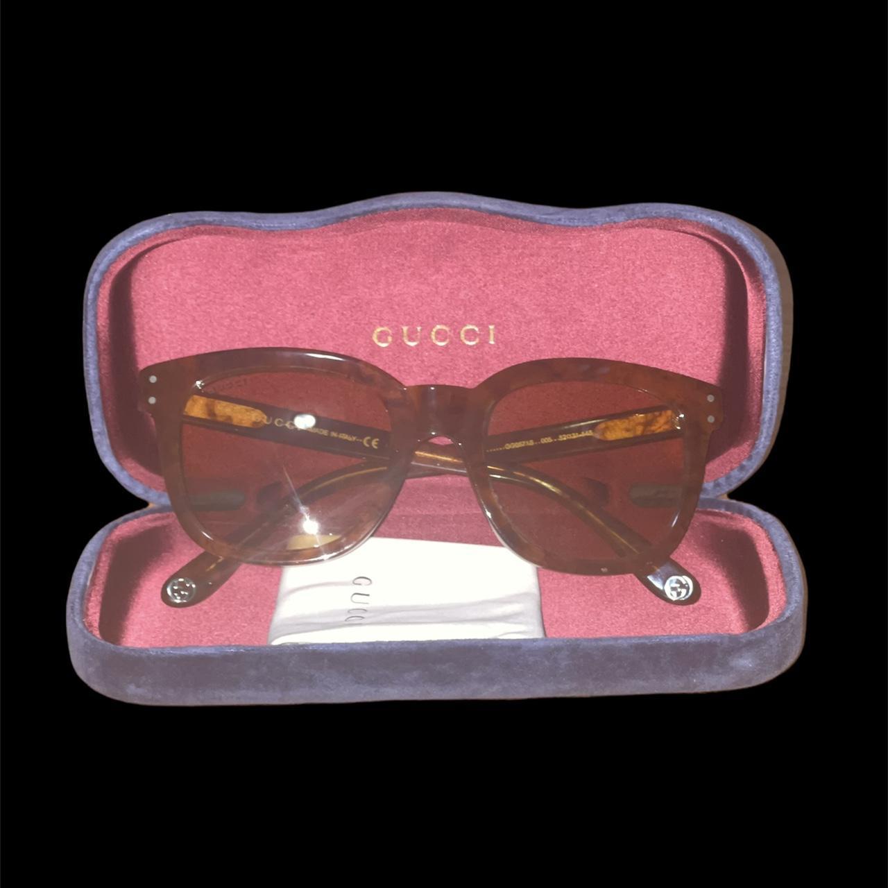 Gucci Men's Brown Sunglasses Depop