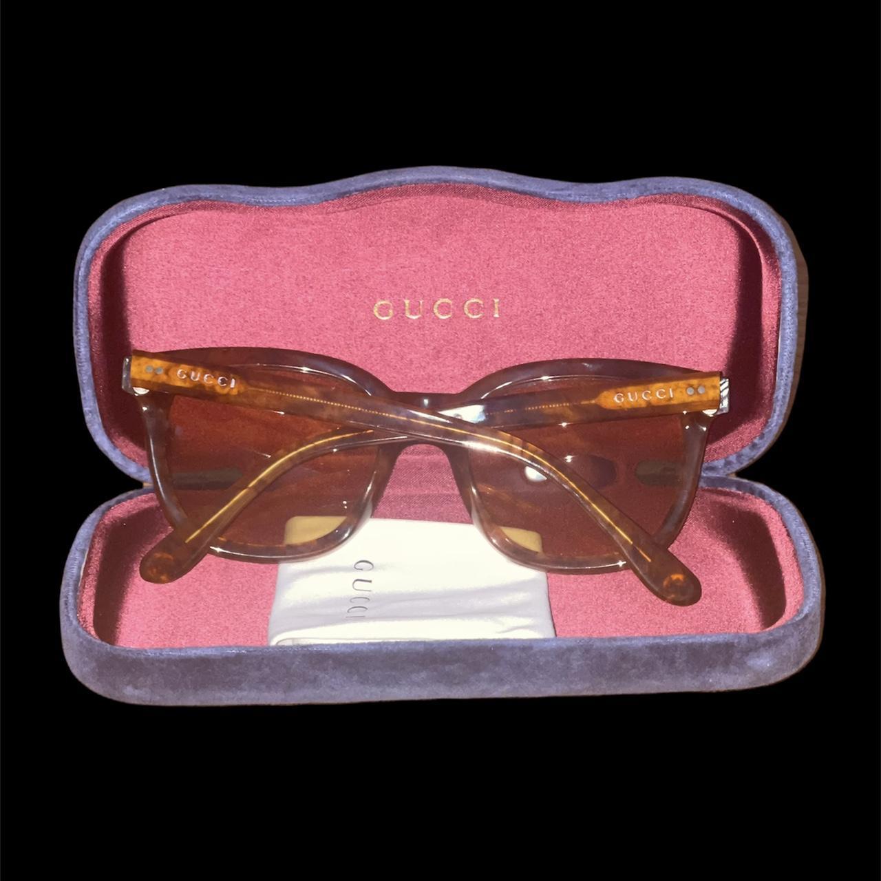 Gucci Men's Brown Sunglasses Depop