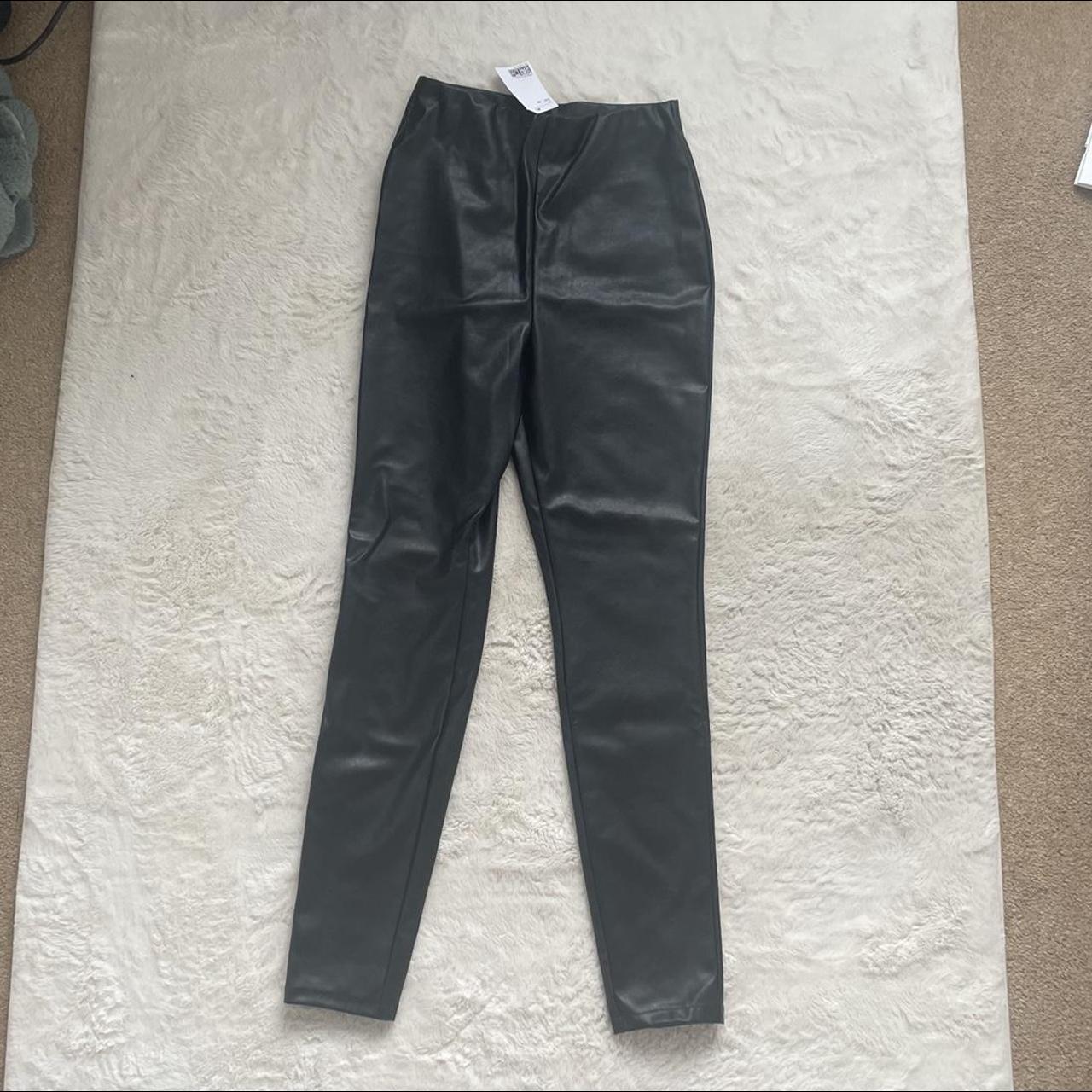 black leather trousers. new, with Tags- never ended... - Depop