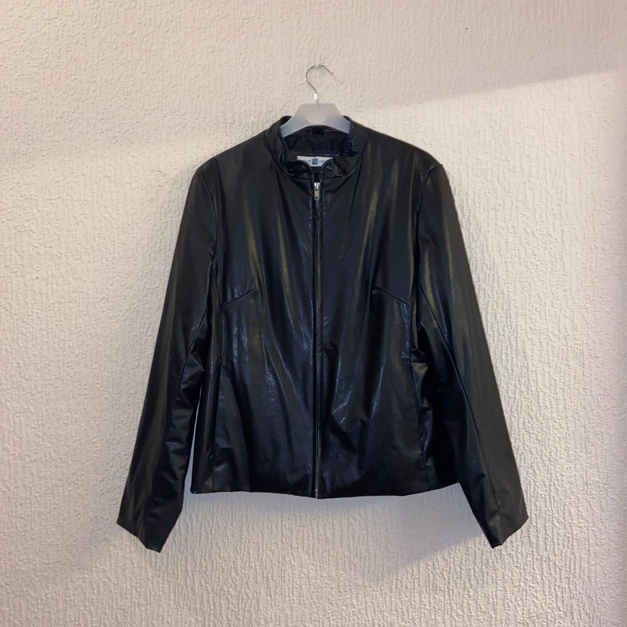 Vintage 90s leather jacket from new look. Perfect... - Depop
