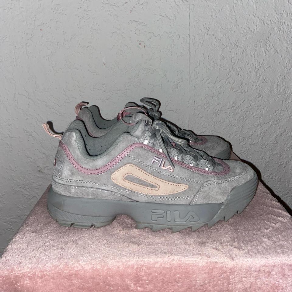 pink suede fila