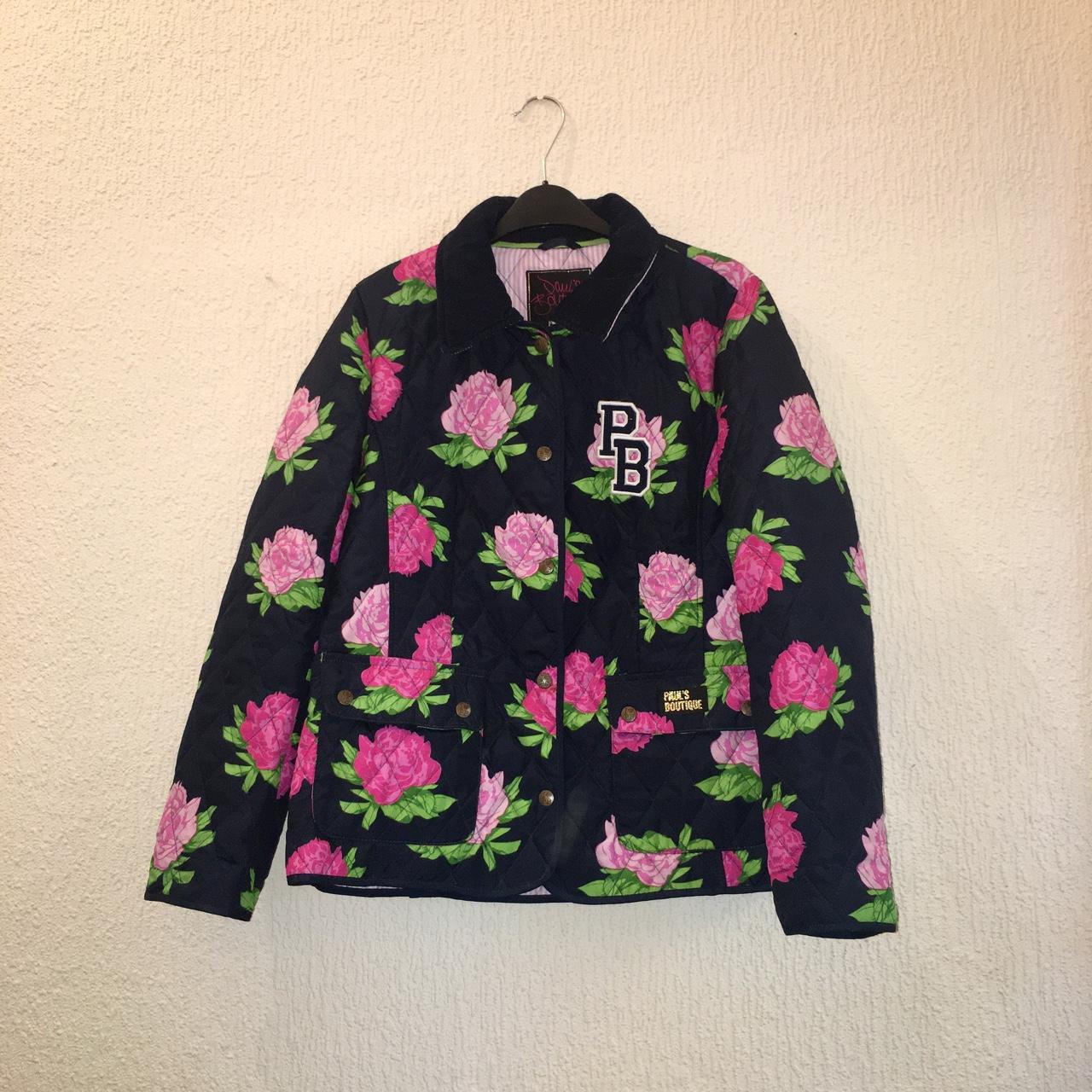 Women's Navy and Pink Jacket Depop