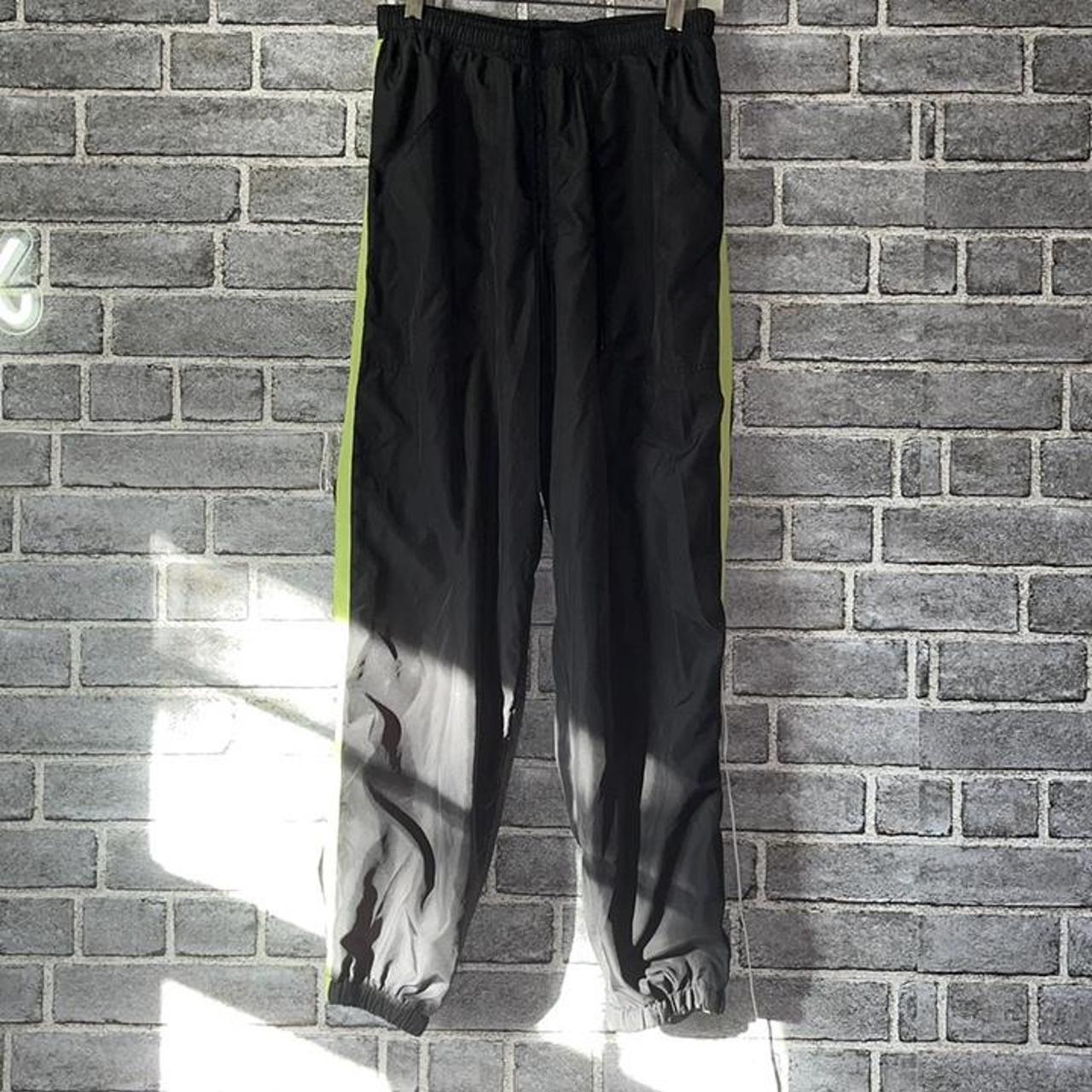 Black and best sale neon green pants