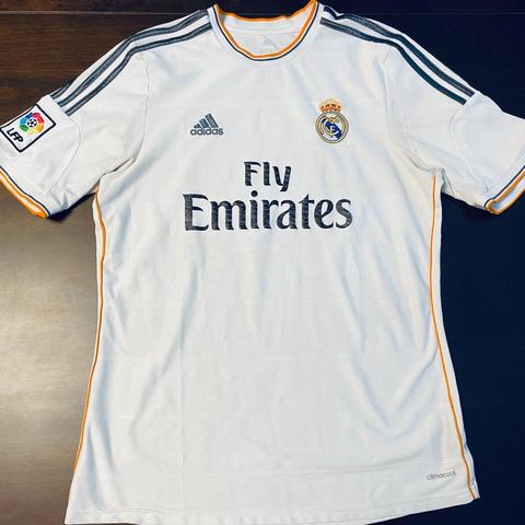 adidas real madrid 2013-14 orange classic third top - Depop